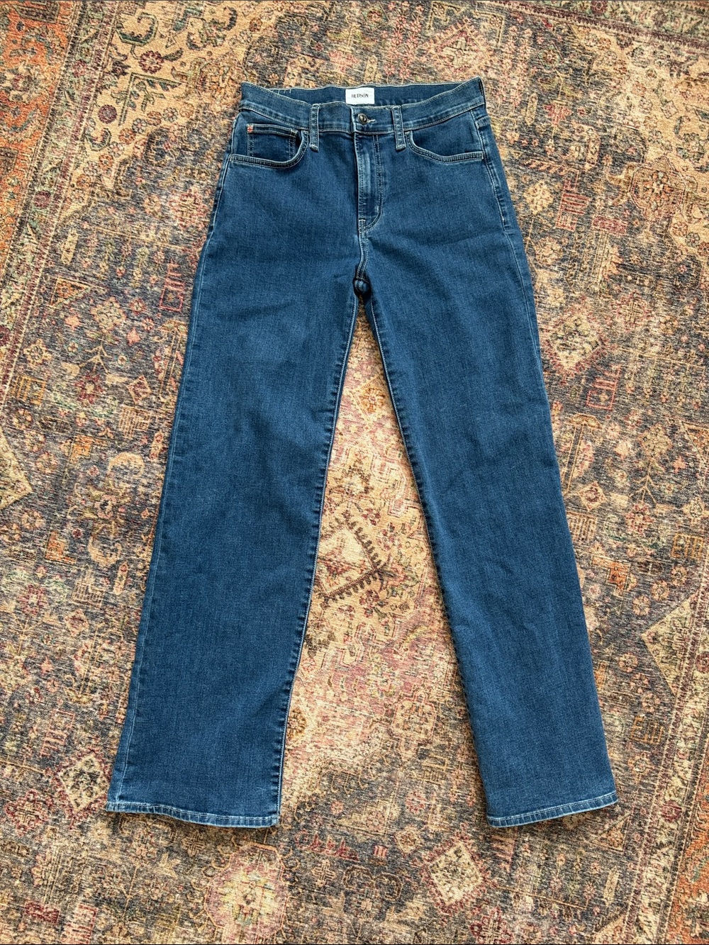 Hudson Rosalie high-rise wide leg ankle jeans